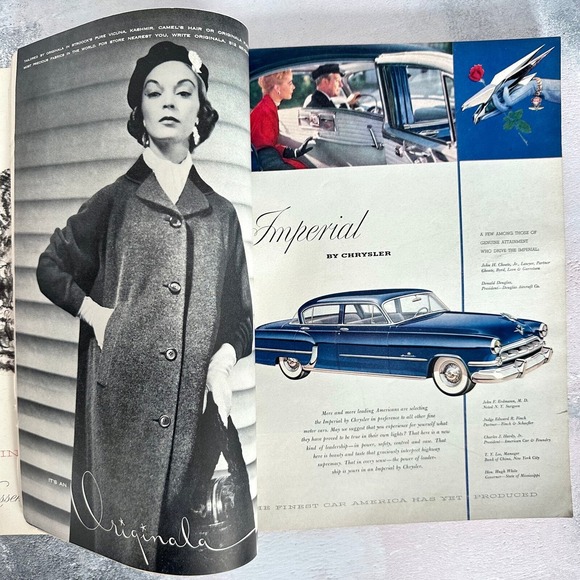 Vintage Harper's Bazaar September 1954 Magazine Dior Balenciaga Paris Collection - Picture 5 of 14